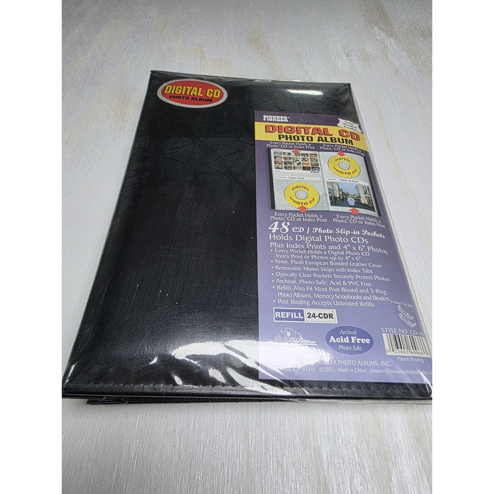 Pioneer Black Digital DC Photo Albums Holds 48 CDs European Bonded Leather NEW